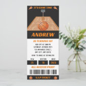 バスケットボールプロボールバースデーパーティーチケット 招待状 (スタンド正面)