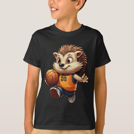 バスケットボールヘッジホッグ1 Tシャツ (正面)