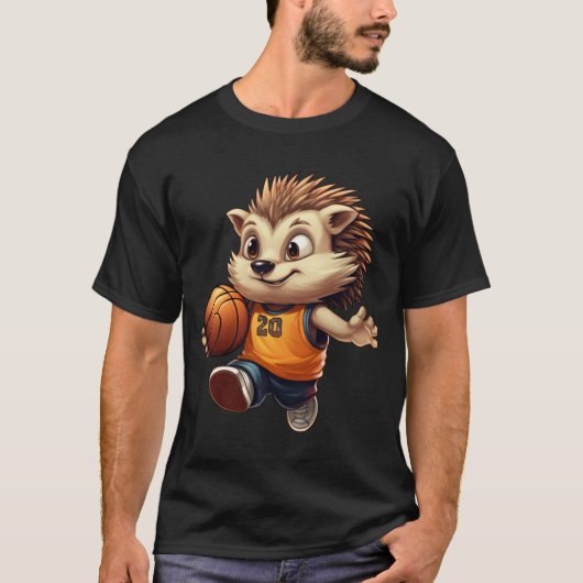 バスケットボールヘッジホッグ1 Tシャツ (正面)