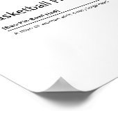 バスケットボールヘッド辞書定義おもしろい引用文 ポスター (角)