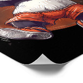 バスケットボールベアパンダバスケットボールフープスケッチアニメーション ポスター (角)