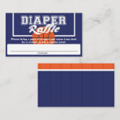 バスケットボールベビーシャワーおむつラッフルチケット エンクロージャーカード (正面/裏面)