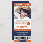 バスケットボールベビーシャワーパーティー招待状 招待状 (正面/裏面)