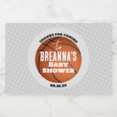 バスケットボールベビーシャワーパーティー リキュールボトルラベル (シングルラベル)