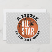 バスケットボールベビーシャワーパーティー 招待状 (裏面)