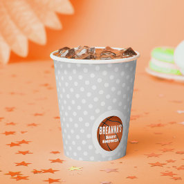 バスケットボールベビーシャワーパーティー 紙コップ