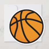 バスケットボールベビーシャワー招待状 招待状 (裏面)