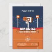 バスケットボールベビーシャワー招待状 招待状 (正面)