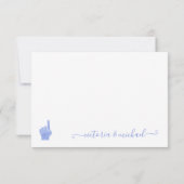 バスケットボールベビーシャワー物干し線ありがとう 招待状 (裏面)