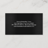 バスケットボールホイッスルと黒板 | チームコーチ 名刺 (裏面)