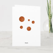 バスケットボールボモダンイハッピーバースデー カード (裏面)