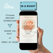 バスケットボールボーイスポーツベビーシャワー私たちの小さなチャンプ 招待状