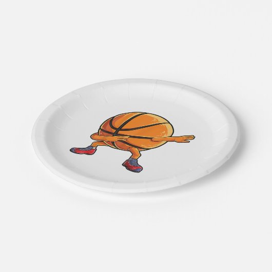 バスケットボールボーイズメンおもしろいズ女子スポーツ ペーパープレート (アングル)