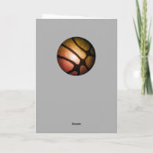 バスケットボールボーイフォトハッピーバースデーカード カード (裏面)