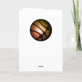 バスケットボールボーイフォトハッピーバースデー カード (裏面)