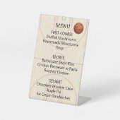 バスケットボールボールデザイン台座テーブルサイン 台座サイン (正面)