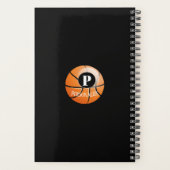 バスケットボールボールモノグラム名前をカスタムする プランナー手帳 (裏面)