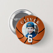 バスケットボールボール子供の誕生日時代写真 缶バッジ (正面&裏面)