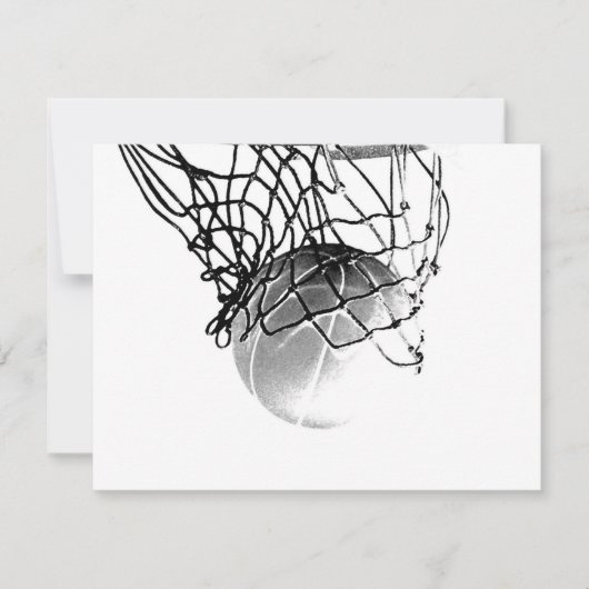 バスケットボールボール招待 招待状 (正面)