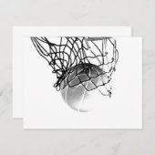 バスケットボールボール招待 招待状 (正面/裏面)