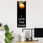 バスケットボールポスター – パノラマバスケットボールポスター ポスター (ホームオフィス)