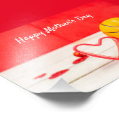 バスケットボールマザーの日ママと愛の赤いハート フォトプリント            (角)