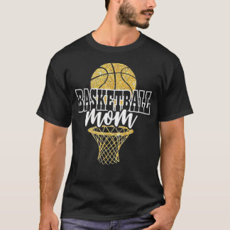 バスケットボールママのバスケットフープ Tシャツ
