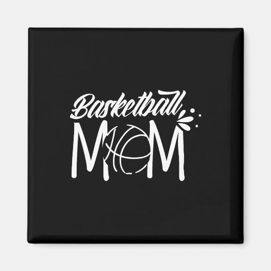 バスケットボールママコーチチームプレイヤーマザーモム マグネット (正面)