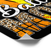 バスケットボールママハートソフトボールママヒョウ母' ポスター (角)