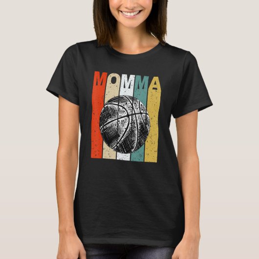 バスケットボールママママヴィンテージギフト Tシャツ (正面)