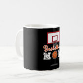 バスケットボールママ コーヒーマグカップ (正面左)