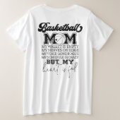 バスケットボールママ プラスサイズTシャツ (デザイン裏面)