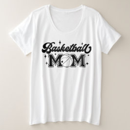 バスケットボールママ プラスサイズTシャツ