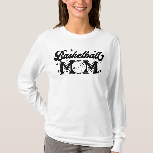 バスケットボールママ 長袖Tシャツ Tシャツ (正面)