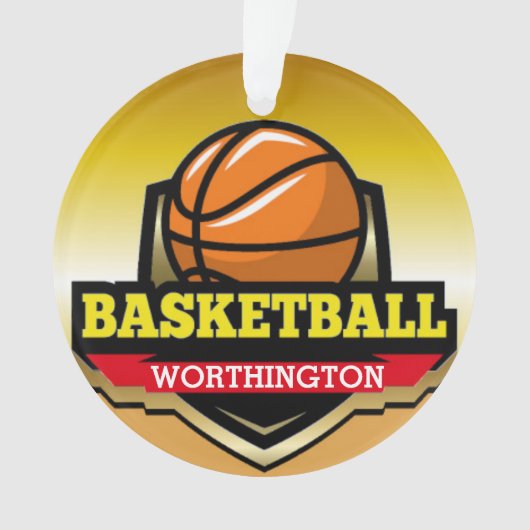 バスケットボールメダルオーナメント オーナメント (正面)