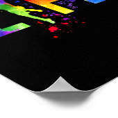 バスケットボールメンズボールはライフウォーターカラーバスケットボール ポスター (角)