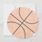 バスケットボールモダン誕生日ボールパーティの招待状 案内状 (裏面)