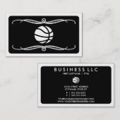 バスケットボールモダン(色をカスタマイズ可能) 名刺 (正面/裏面)