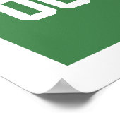 バスケットボールユニフォームポスターパーソナライズダークグリーン ポスター (角)