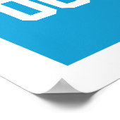 バスケットボールユニフォームポスターパーソナライズライトブルー ポスター (角)