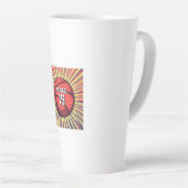 バスケットボールユーザー名のアポップ・アートのート カフェラテマグ (右アングル)