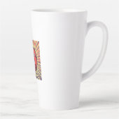 バスケットボールユーザー名のアポップ・アートのート カフェラテマグ (右)