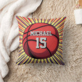 バスケットボールユーザー名のアポップ・アートのート クッション (ブランケット)