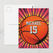 バスケットボールユーザー名のアポップ・アートのート ポストカード (正面/裏面)