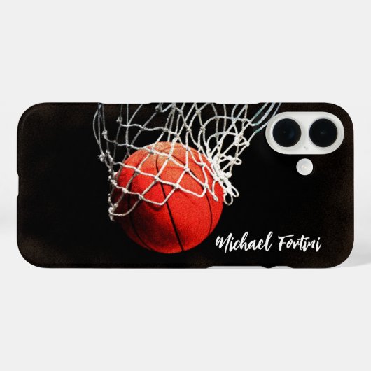 バスケットボールユーザー名の個人情報アドレス Case-Mate iPhoneケース (裏面 (横))