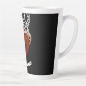 バスケットボールユーザー名カスタム カフェラテマグ (右)