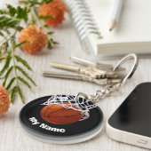 バスケットボールユーザー名カスタム キーホルダー (正面右)