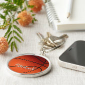 バスケットボールユーザー名カスタム キーホルダー (側面)