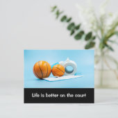 バスケットボールライフはコートの方が良い ポストカード (スタンド正面)