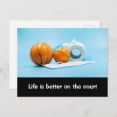 バスケットボールライフはコートの方が良い ポストカード (正面/裏面)